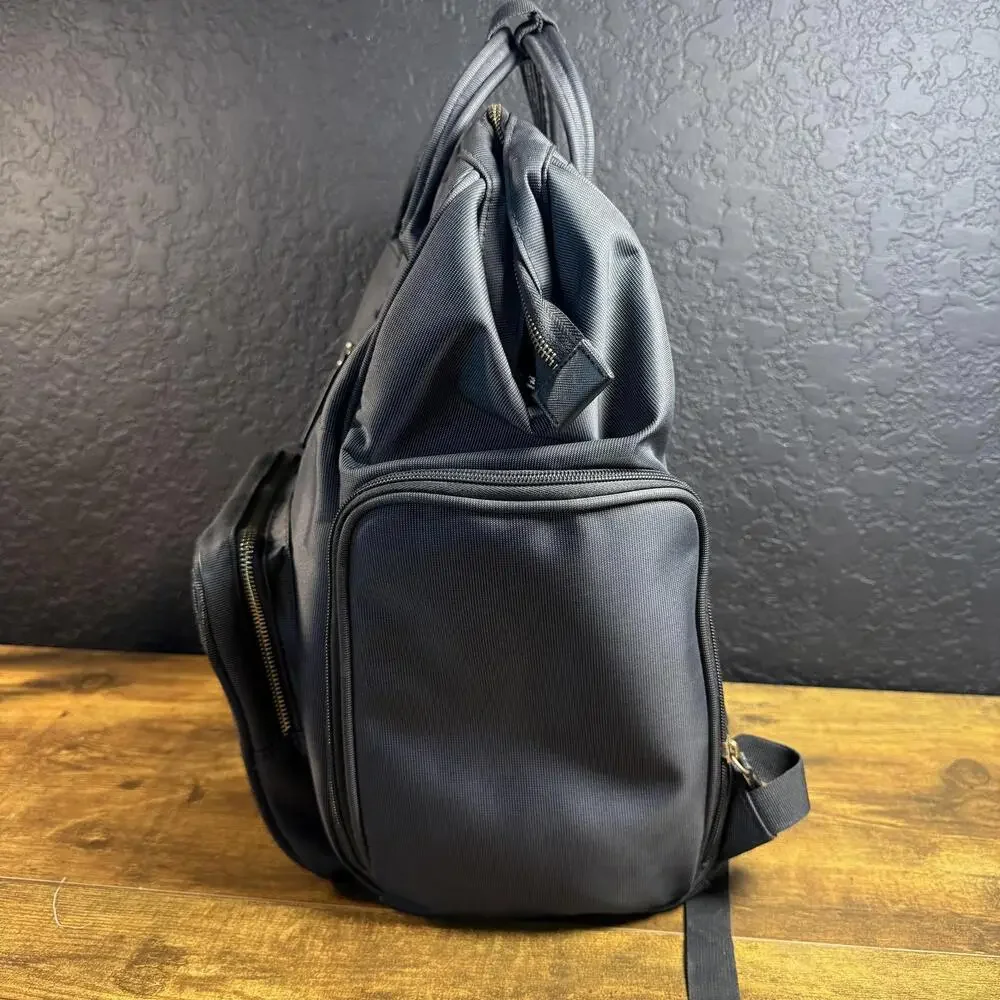 Idaho Jones Black Matrix Diaper Bag Backpack Large Multi-Functional Pockets